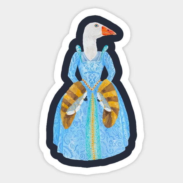 Tudor Goose Sticker by Das Brooklyn